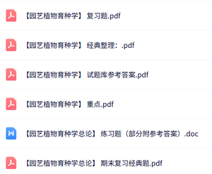 专业课《园艺植物育种学》知识点+重点笔记+试题及答案
