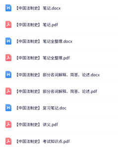 曾宪义《中国法制史》课件提纲+重点笔记+试题及答案