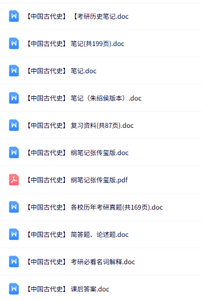 专业课《中国古代史》知识点+重点笔记+试题及答案