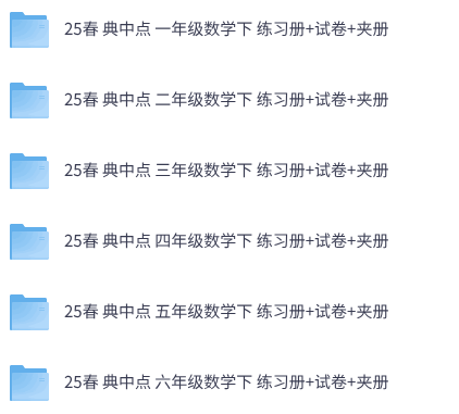 25春1-6下数学《典中点》人教版
