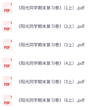 小学语文《阳光同学期末复习卷》上册