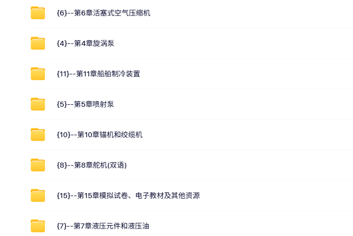 武汉理工大学 向阳 船舶辅机 PPT教学课件 视频教程讲解