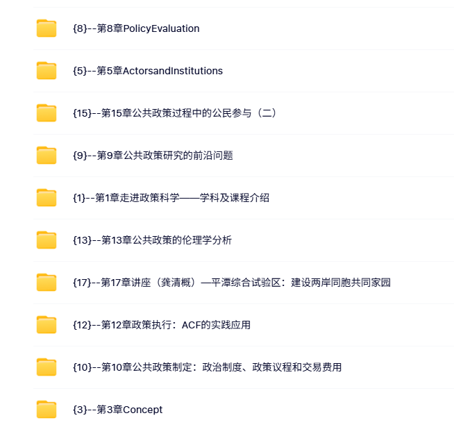 厦门大学 陈振明 政策科学 PPT教学课件 视频教程讲解