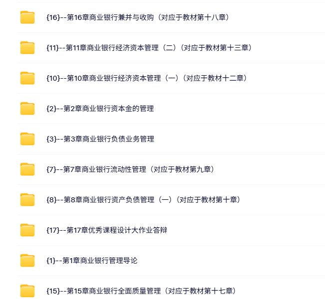 湖南大学 彭建刚 商业银行管理学 PPT教学课件 视频教程讲解