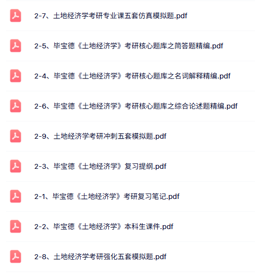 毕宝德《土地经济学》考研题库及答案+复习笔记+课件提纲