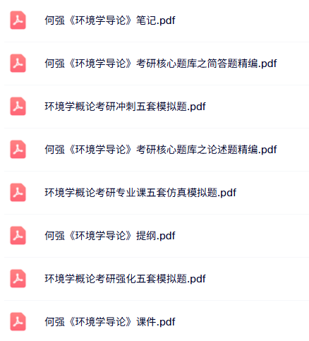何强《环境学导论》多套模拟卷+考研题库+复习笔记