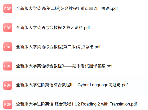 专业课《全新版大学进阶英语综合教程》知识点+重点笔记+试题及答案