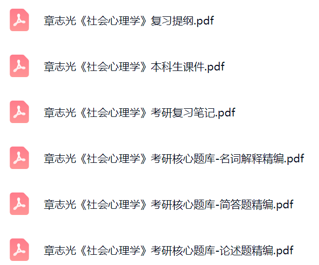 章志光《社会心理学》课件提纲+考研题库+复习笔记