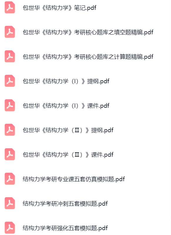 包世华《结构力学（Ⅱ）》考研题库及答案+复习笔记+课件提纲