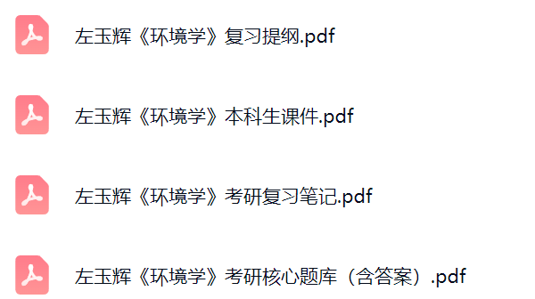 左玉辉《环境学》课件提纲+复习笔记+考研题库及答案
