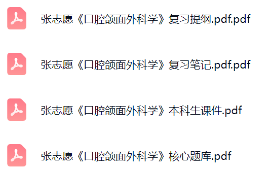 张志愿《口腔颌面外科学》课件提纲+复习笔记+考研题库及答案
