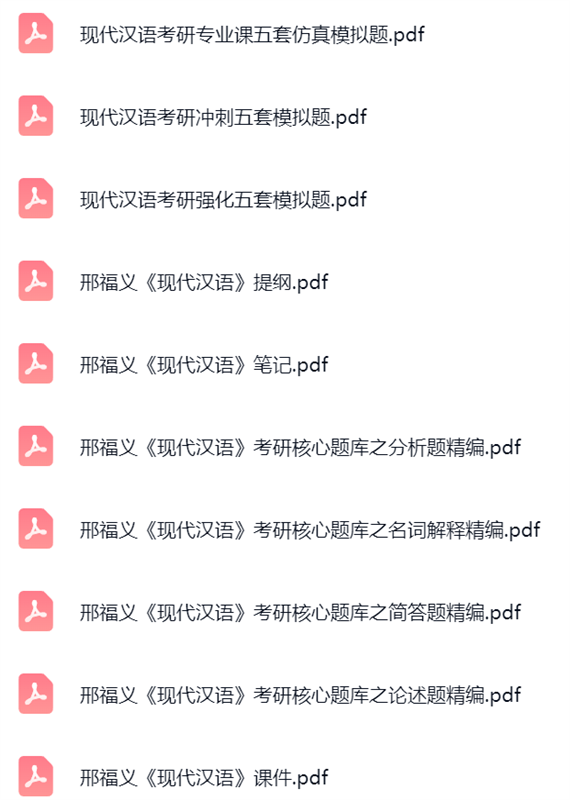 邢福义《现代汉语》课件提纲+复习笔记+考研题库及答案