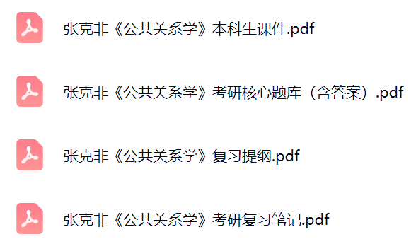 张克非《公共关系学》课件提纲+复习笔记+考研题库及答案