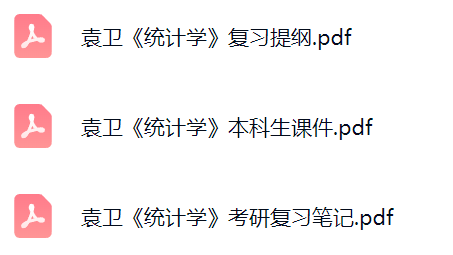 袁卫《统计学》考研复习笔记+课件提纲