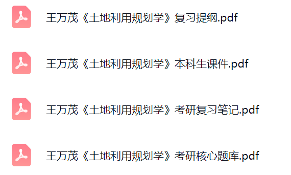 王万茂《土地利用规划学》考研题库及答案+课件提纲+复习笔记