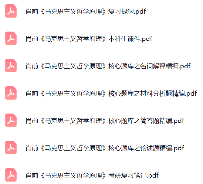 肖前《马克思主义哲学原理》考研题库及答案+课件提纲+复习笔记