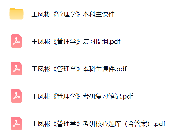 王凤彬《管理学》考研题库及答案+课件提纲+复习笔记
